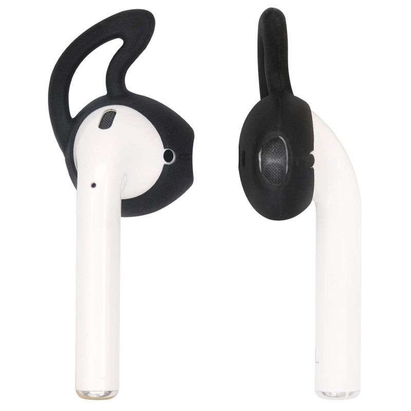 ALXCD Earbud Cover Replacement for Airpod, 4 Pairs Anti-Slip Sport Silicone Earbud Covers, Fit for Airpod Headphone [Black/White/Blue/Red] - Image 3